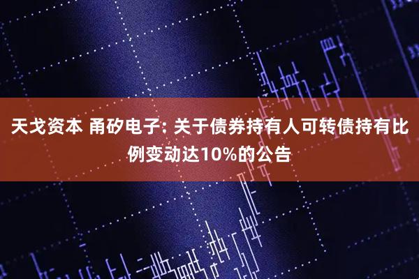 天戈资本 甬矽电子: 关于债券持有人可转债持有比例变动达10%的公告